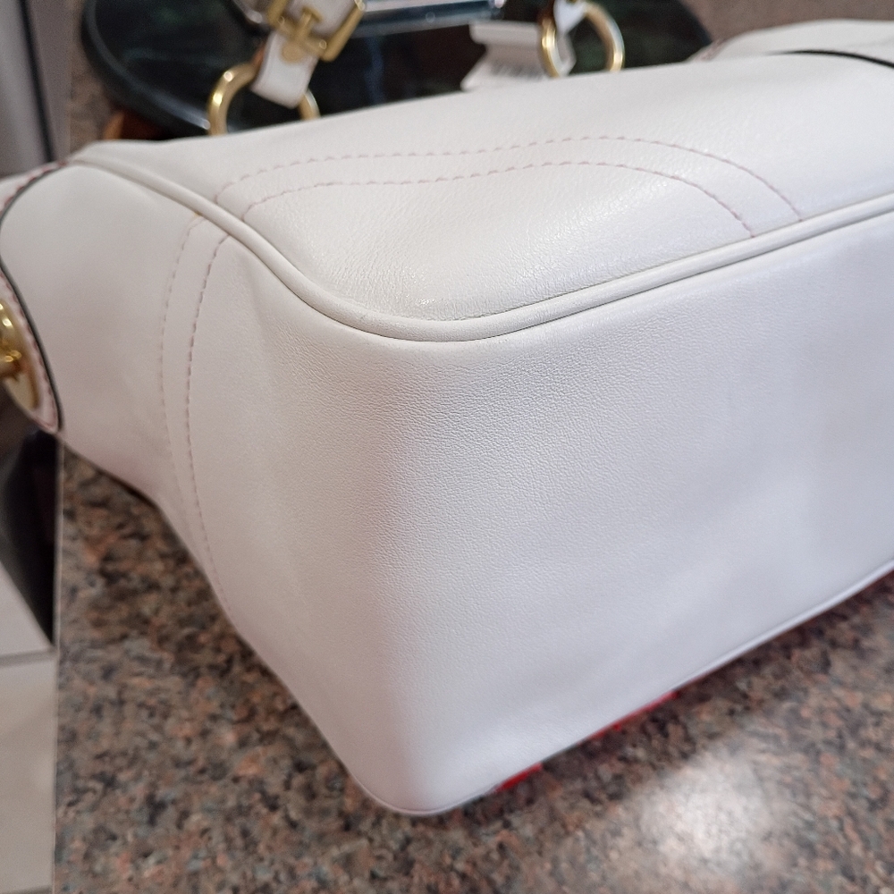 NWT Coach Poppy Limited Edition White and Red Floral Shoulder Bag 9244 - Picture 13 of 17